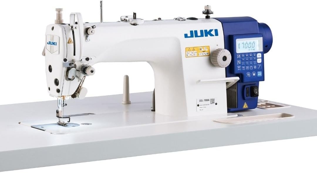 JUKI DDL 7000A Industrienähmaschine Nähmaschine, KOMPLETT (mit Tisch & Gestell), Fadenabschneider, Vollautomatik, Industrie Industrielle Nähmaschine