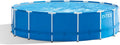Intex Metal Frame Pool Set, Ø 457 x 122 cm, Aufstellpool, Zubehör enthalten, Grau, 28236
