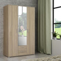Forte Nano Kleiderschrank 120 130, Moderner Schrank aus Holzwerkstoff, Schmaler Schrank, 121 cm breit x 200,1 cm hoch x 54 cm tief, Flurschrank
