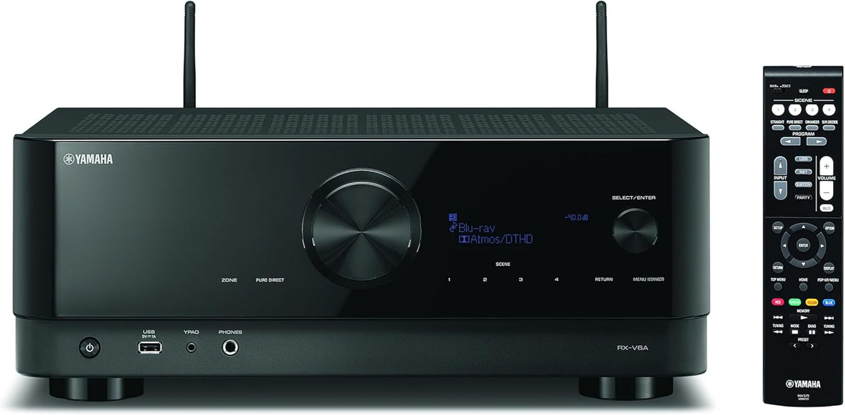 Yamaha AV-Receiver RX-V6A schwarz, Netzwerk-Receiver mit Dolby Atmos Height Virtualizer, Allround-Talent mit 7.2 Kanälen