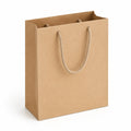 Papiertasche 25 x 10 x 35 cm Kraftpapier Braun mit Kordelgriffen