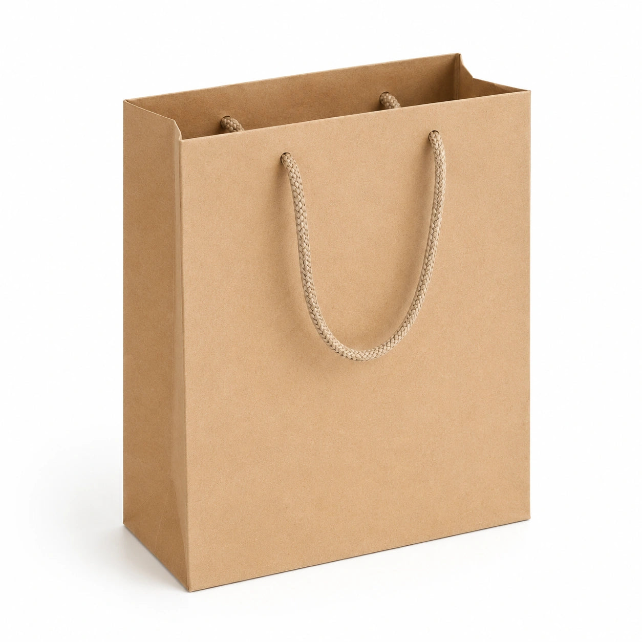 Papiertasche 25 x 10 x 35 cm Kraftpapier Braun mit Kordelgriffen