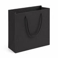 Geschenktasche 25 x 11 x 30 cm Schwarz aus Papier mit Kordelgriffen