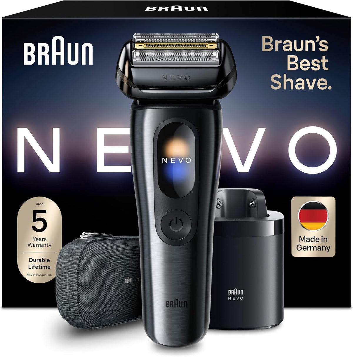 Braun NEVO Rasierer Herren Elektrisch, NEVO11015C, Schwarz