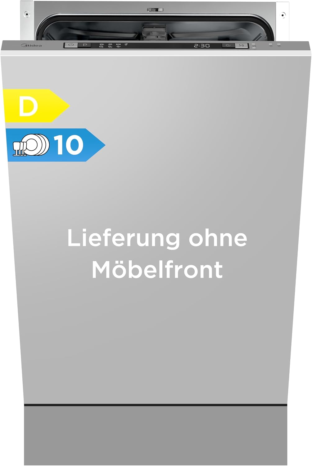 Midea Spülmaschine Vollintegriert 45 cm Einbaugeschirrspüler 10 Maßgedecke