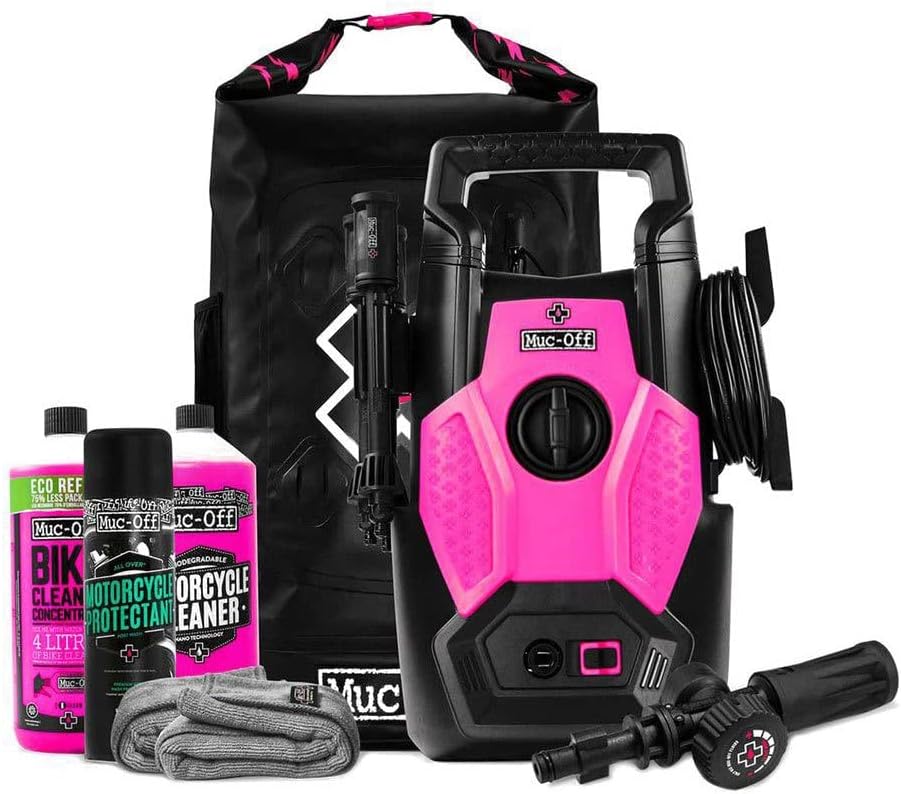 Muc-Off Motorrad Hochdruckreiniger Set, Der Weltweit Erste Drucksprüher für Motorräder, 1200 Watt, 70 bar