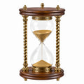 Sanduhr 30 cm Holz Glas goldfarben klassisch