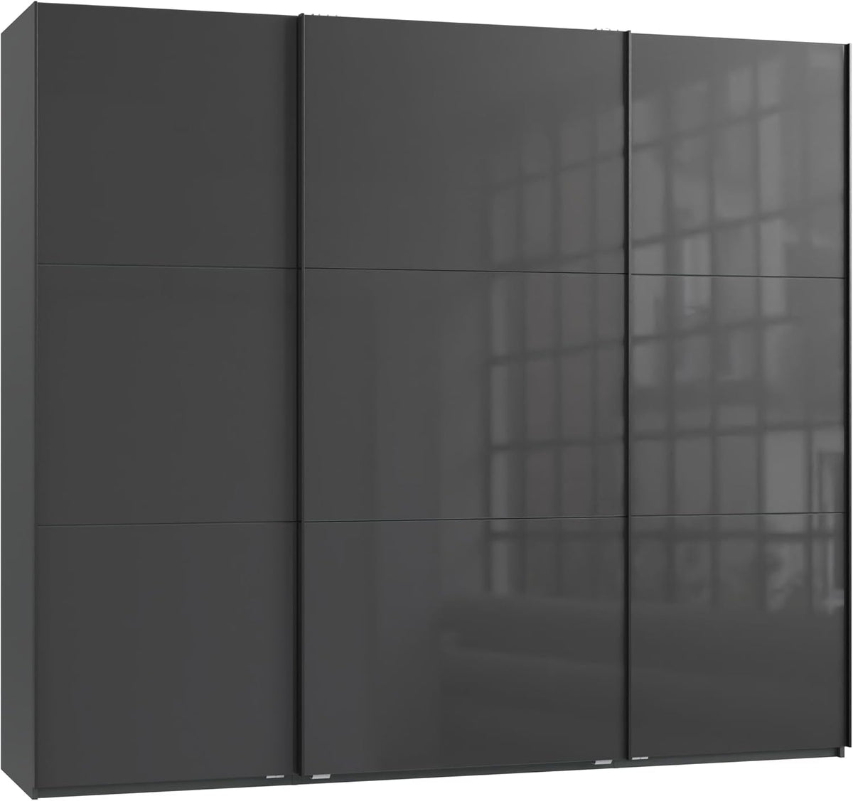 luma-Home 22032/ Schwebetürenschrank 3-türig, Glasfront in Anthrazit