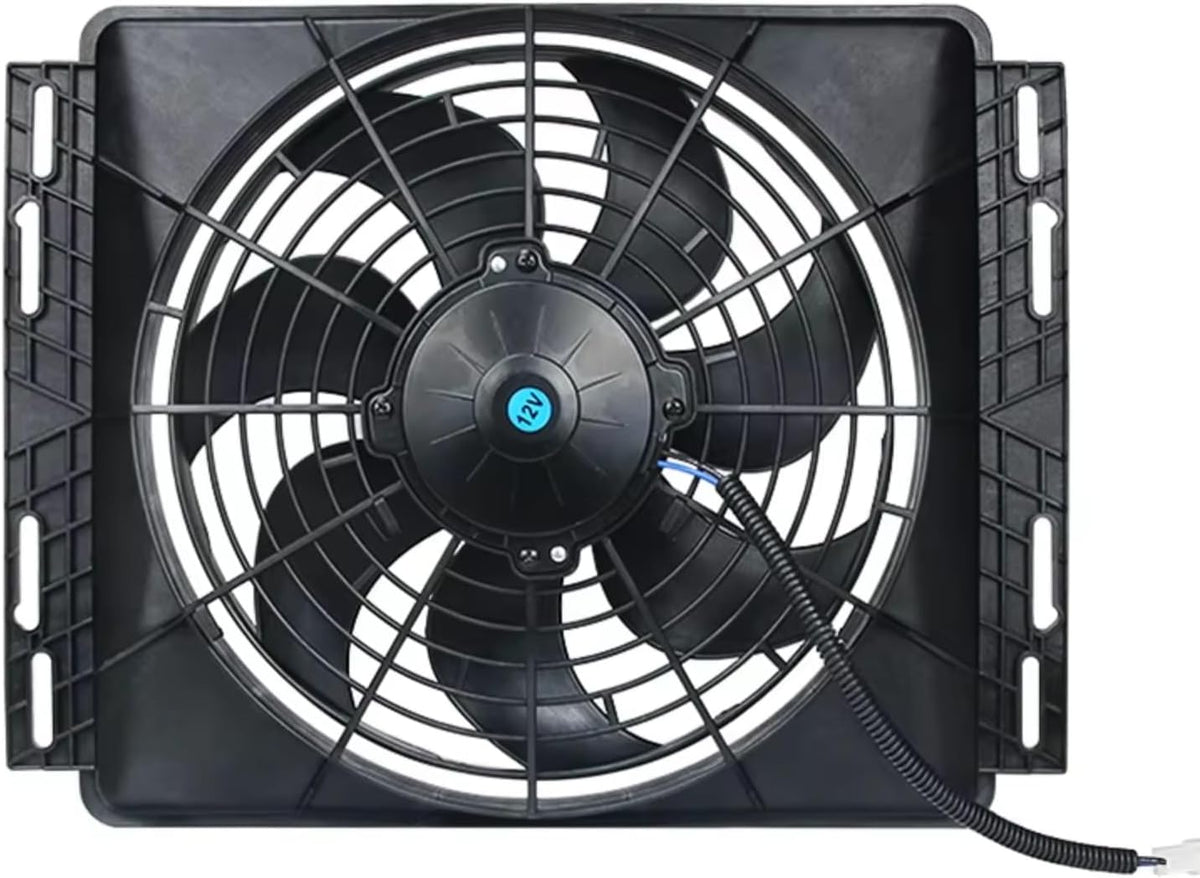 Kühlgebläse Kühler Lüfter Universeller Parkplatz, Hochleistungs-120-W-Auto-Wassertank-Ventilatormotor 12V 24V(24V Suck), Klimaanlage, Kühlung