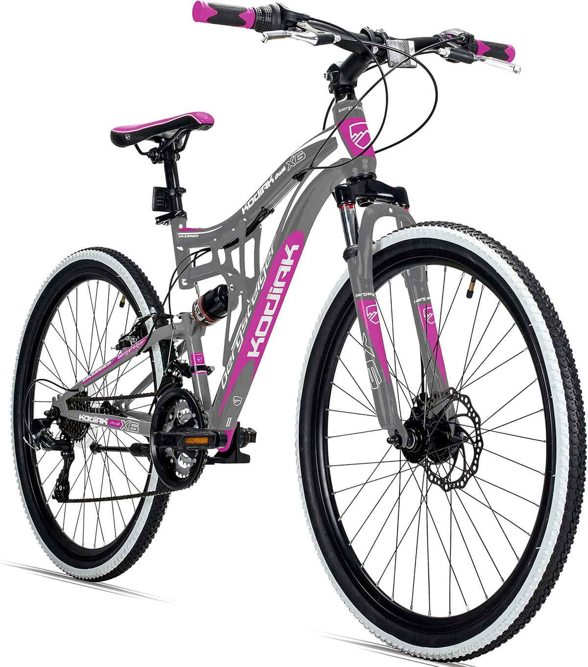 Bergsteiger Kodiak 24/26/29 Zoll Mountainbike Herren Fully MTB 21 Gang