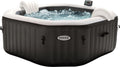 Intex 28458, 201x71 cm, Whirlpool aufblasbar PureSpa Jet&Bubble Deluxe, 4 Personen, 120 Düsen, Heizung, Schwarz