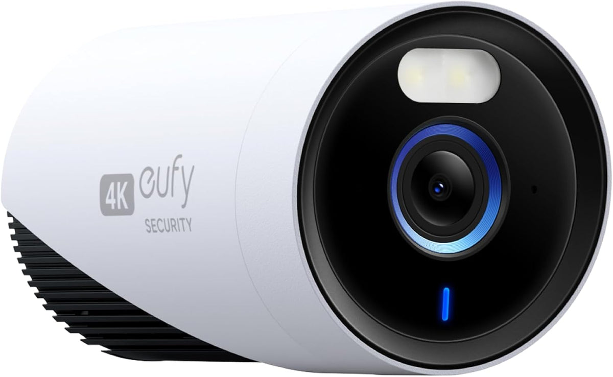 eufy Security eufyCam E330 (Professional) Zusatz-Überwachungskamera für Außen, 4K, 24/7 Aufnahme, Netzstrombetrieben, veratärktes Wi-Fi