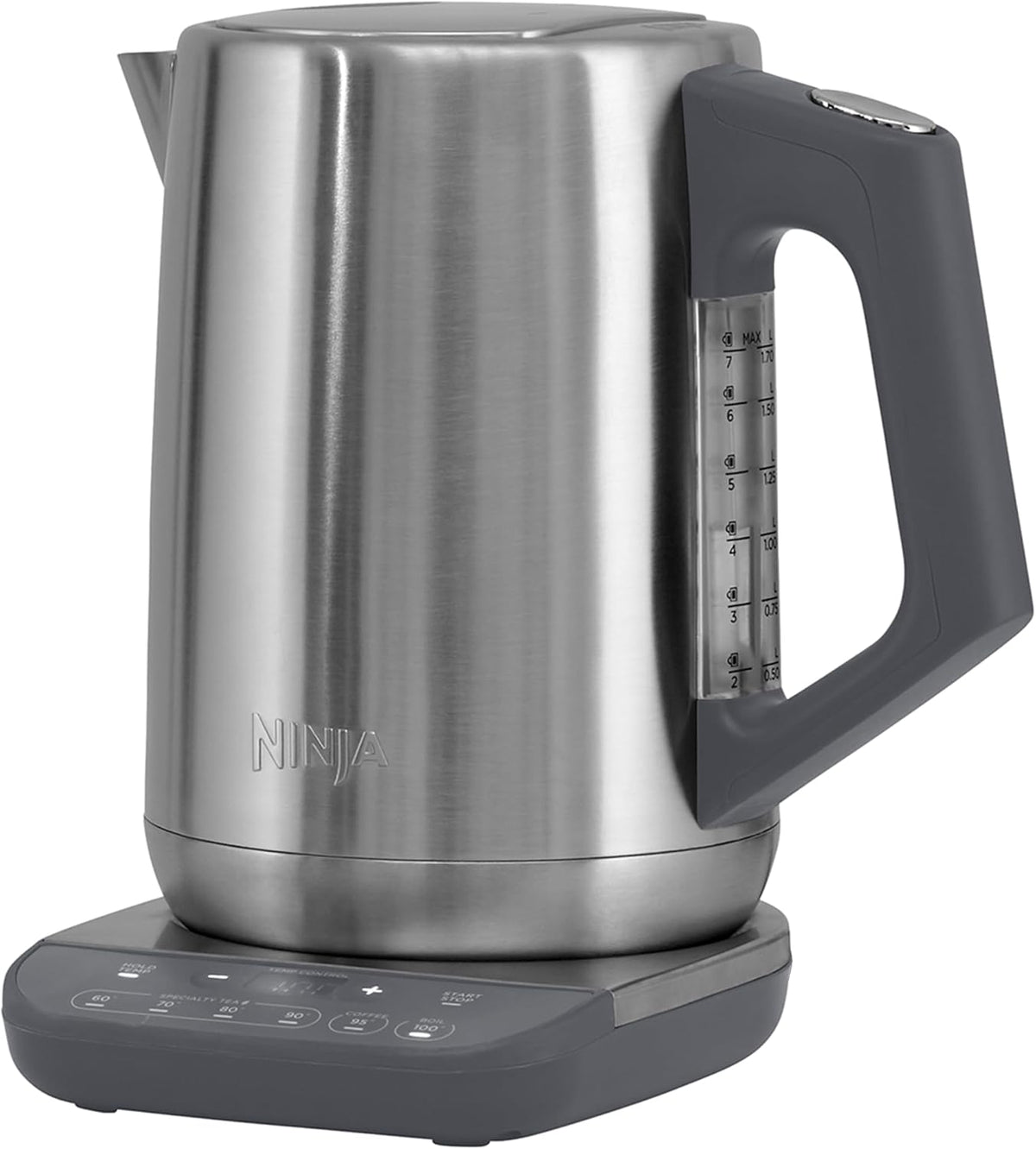 Ninja Wasserkocher Edelstahl Perfect Temperature, Edelstahl KT201EU, 1,7L, LED-Anzeige