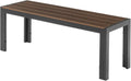 Gartenbank DESIGNO, 130cm, dunkelbraun, Aluminium Metall-Gestell stabil