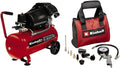 Einhell Kompressor TC-AC 420/50/10 V (2200 W., inkl. 10-tlg. Druckluftset), 50 l-Tank, 420 l/min Ansaugleistung, max. 10 bar, Drehzahl 2850 min^-1