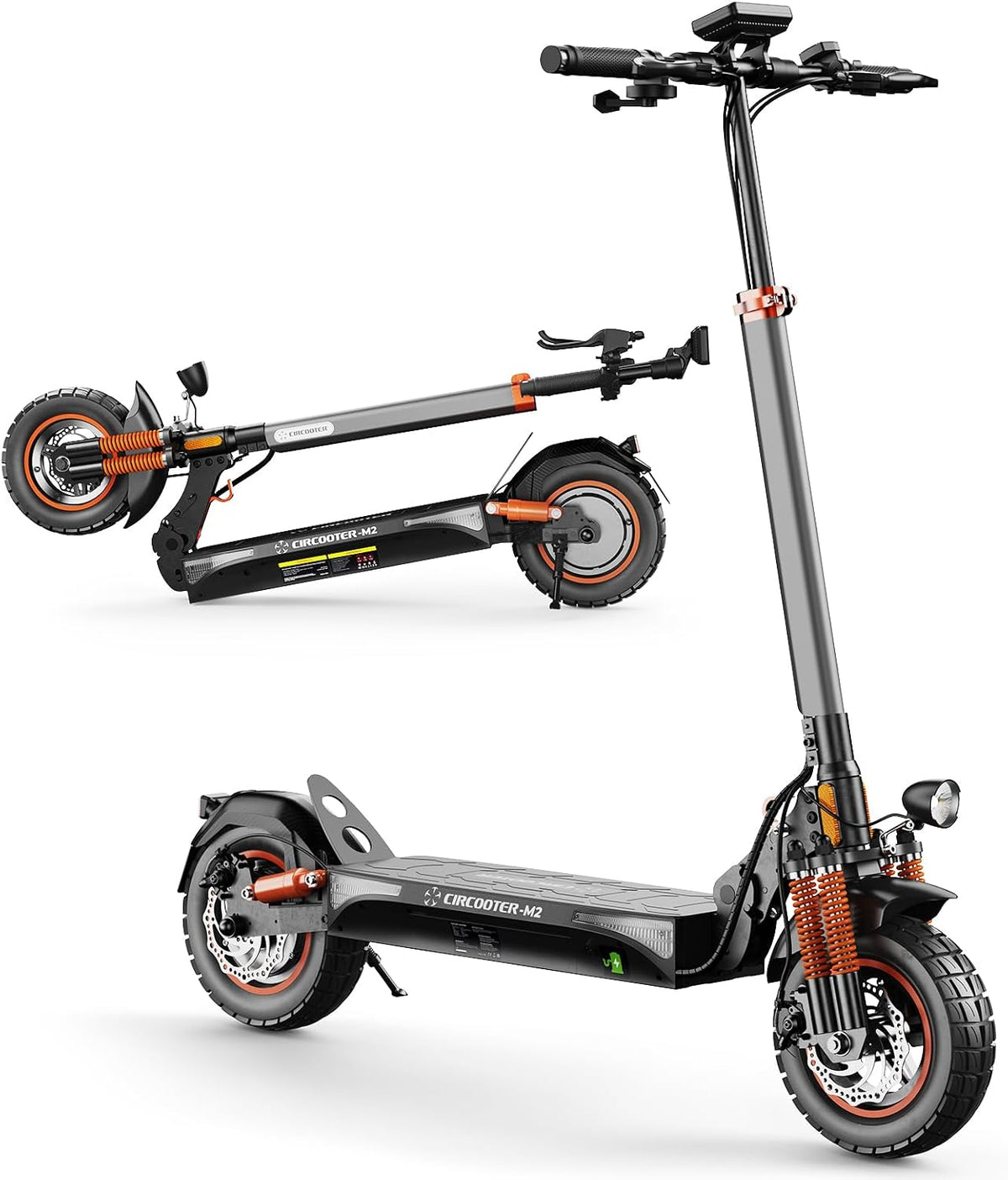 CIRCOOTER M2 E Scooter mit Straßenzulassung, Bis 150KG Tragkraft, Bis 60–70KM Reichweite, 10 Zoll Offroad E-Roller, Blinker