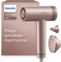 Philips Haartrockner Series 8000, Modell BHD837/10, 1400 W, mit Stylingdüse und Diffusor, Kopfhautpflege, Rosé Champagner