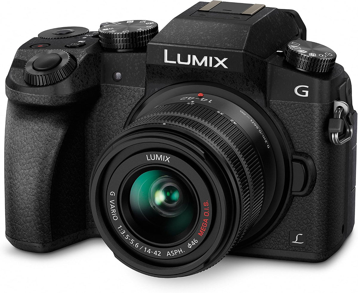 Panasonic DMC-G70KEG-K Lumix Systemkamera (16 Megapixel, 7,5 cm (3 Zoll) Touchscreen, WiFi) mit Objektiv Lumix G Vario F3,5-5,6/14-42 Asph/OIS schwarz