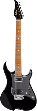 Vola E-Gitarre Elektrische Gitarre, OZ RV MRM J1 V1, Malbec Black Metallic Gloss, Gebratener Ahorn Griffbrett