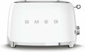 Smeg, 950W, 2x2 TSF01WHEU -Toaster, 2 Schlitze für 2 Scheiben, 6 Vergoldungsniveaus, Heizfunktion, Abtau- und Bagel- Funktion, Sammelschublade, Weiß