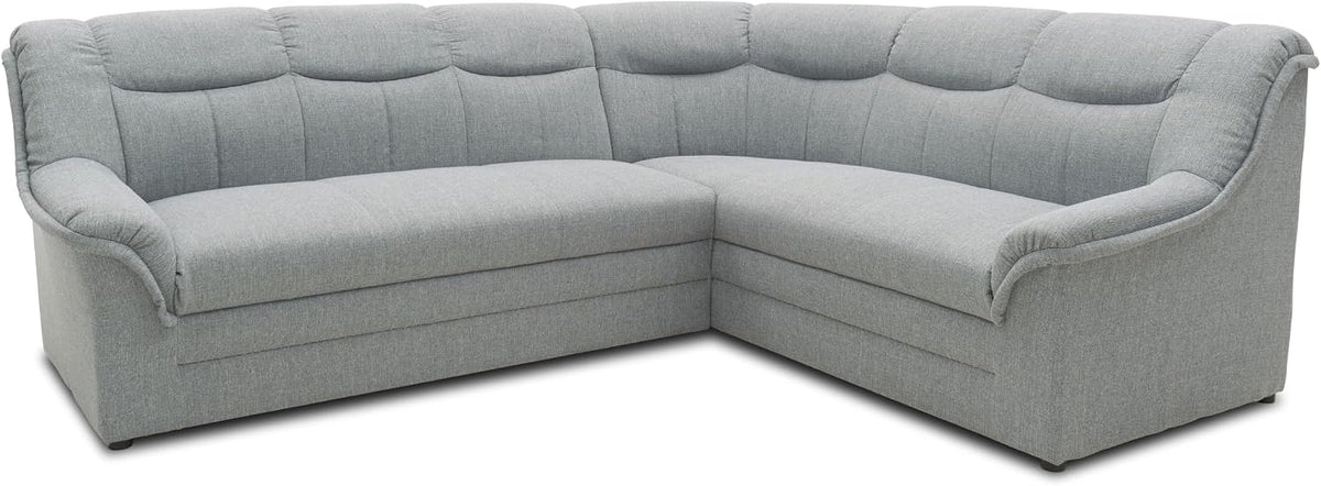 DOMO. collection Ecksofa Berlin, Schlaffunktion, Silber