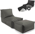 mokebo Sitzsack mit Hocker und Schutzhülle für Kinder & Erwachsene 'Der Sundowner', Bean Bag mit Füllung oder Bodenkissen für Indoor & Outdoor