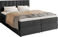 BROMARKT Boxspringbett mit Matratze 160x200cm Bett mit Topper Graphit