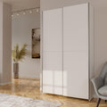 Forte Home Nook Mehrzweckschrank 120 40, 120,1 cm breit x 210 cm hoch x 39,1 cm tief, moderner Schwebetürenschrank mit 2 Türen, Flur, Holzwerkstoff