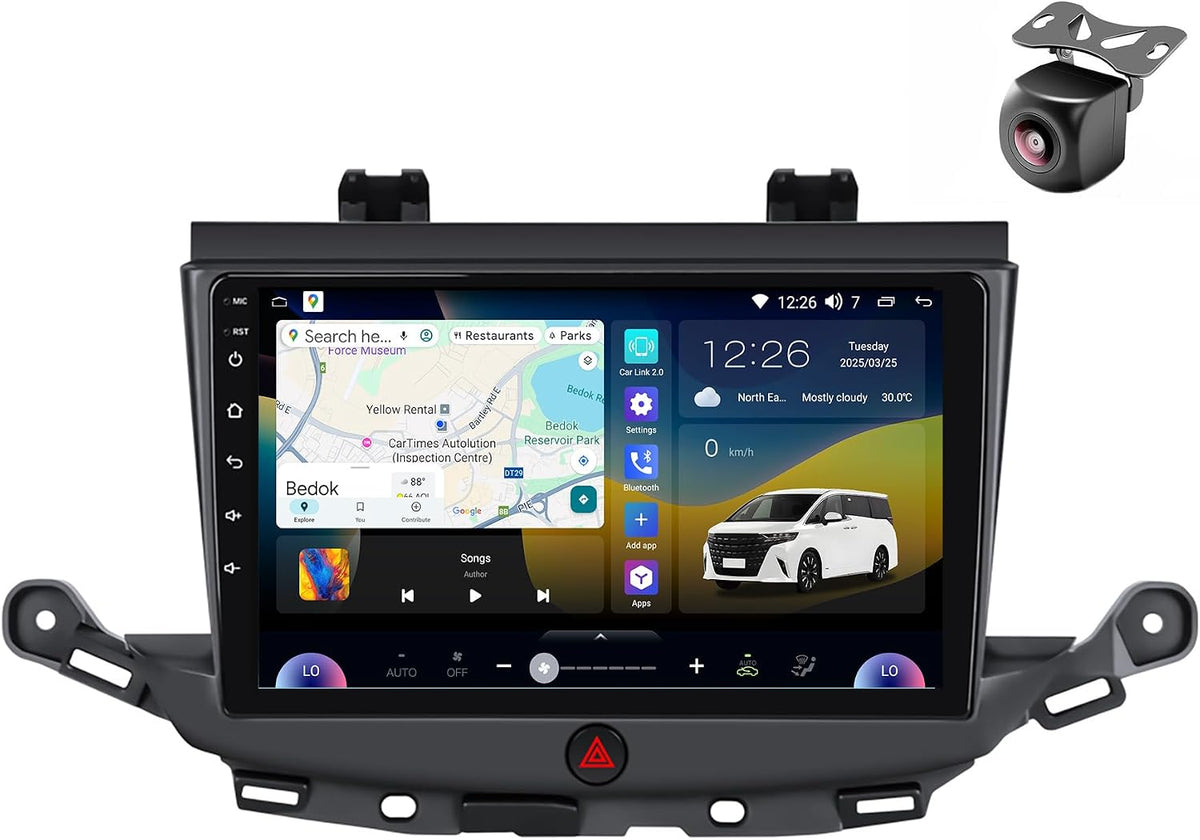 Android 14 Autoradio für Opel GrandLand X Astra K 2015 2016 2017 2018-2021 GPS Navigation 9 Zoll Kapazitiver Touchscreen Auto Stereo Mit Lüfter SWC FM