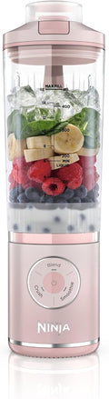 Ninja Blast Max Tragbarer Mixer/Blender/Smoothie Maker, Altrosa BC251EUPK, 570 ml, wiederaufladbar, Mixbecher & auslaufsicherer Deckel, 3 Funktionen