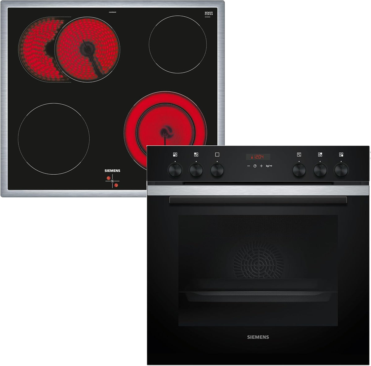 Siemens iQ300 Einbauherd Set mit Elektrokochfeld 60 x 60 cm PQ212KA10