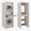 PLATAN ROOM Hochschrank Badschrank Waschmaschine Trockner Schrank Waschmaschinenschrank für Waschmaschine & Wäschetrockner Überbauschrank 187 x 65 x