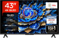 TCL 43T69C 43 Zoll QLED, Kompatibel mit Google Assistant & Alexa), Direct LED TV, 4K HDR TV, Smart Google TV (Dolby Vision & Atmos, Game Master
