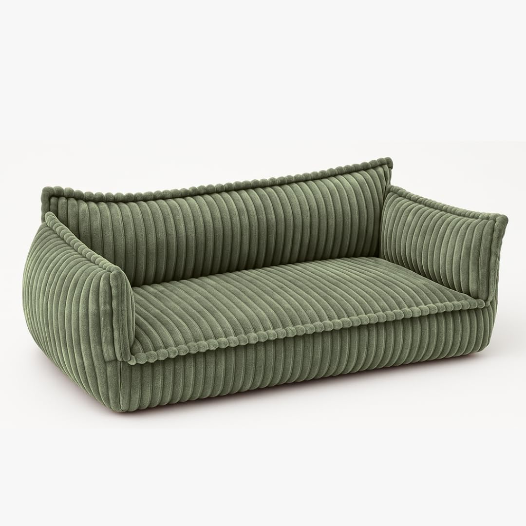 chilly pilley Kinder Sofa aus weichem Cord, Bequeme Kindercouch mit abnehmbaren, waschbaren Bezügen, Erhältlich in vielen Farben