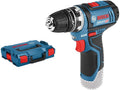 Bosch Professional 12V System Akku Bohrschrauber, FlexiClick System (inkl. Bohrfutteraufsatz GFA 12-B, ohne Akku/ Ladegerät), 2x Einlage, L-BOXX