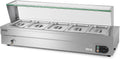 VERTES Speisenwärmer Buffetwärmer Wärmebehälter Für Speisen Elektrisch 1500W aus Edelstahl (Inkl 5x 1/2 GN Behälter mit Deckel, 10L, 30-85°C)