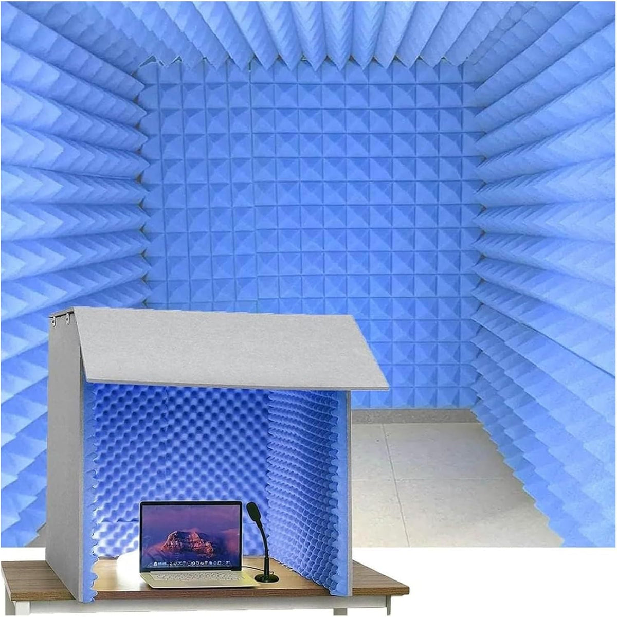 Tragbare Schallschutzkabine, Recording-Equipment Für Desktop-Studio-Gesangs-Audio-Musikaufnahmen, Desktop Schalldichte Abdeckung, Aufnahmekabine