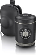 WACACO Picopresso Tragbare Espressomaschine mit Etui, Kompatibel mit Ultrafein Gemahlener Kaffee, Reisekaffeemaschine, Manuell Bedient, Grau