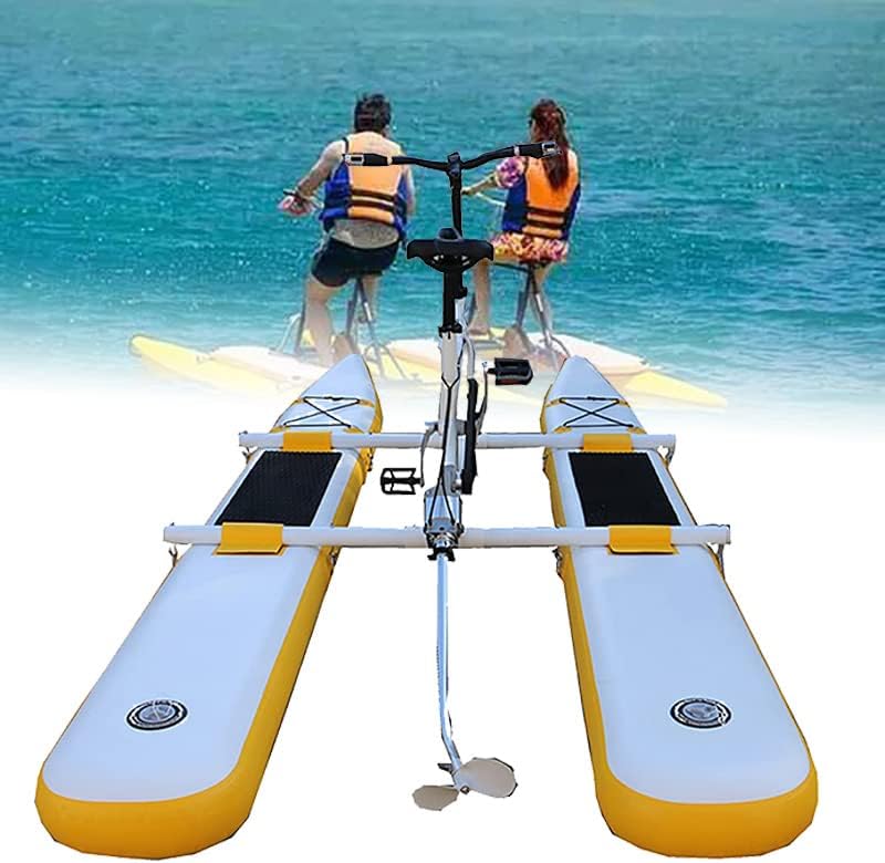 Aufblasbares Wasser-Fahrradboot, Pedal-Kajak für See, Seefahrrad für Wassersport-Touren, Cardio-Zyklus-Kajak für Camping