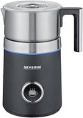 SEVERIN SPUMA 700 Plus Induktions-Milchaufschäumer, LED-Lichtring mit Statusanzeige, 13 Programme, OLED-Display, einfache Reinigung, schwarz, SM 3587