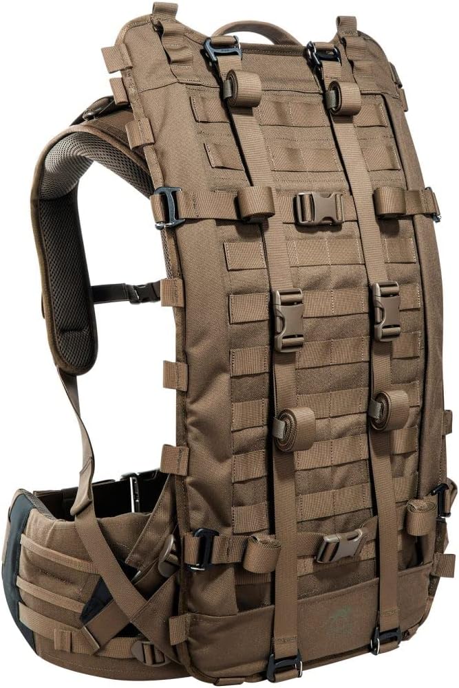 Tasmanian Tiger TT Base Carrier Flexible Soft-Kraxe, modulare Lasten-Kraxe mit Molle System, flexibel erweiterbarer Lasten-Träger