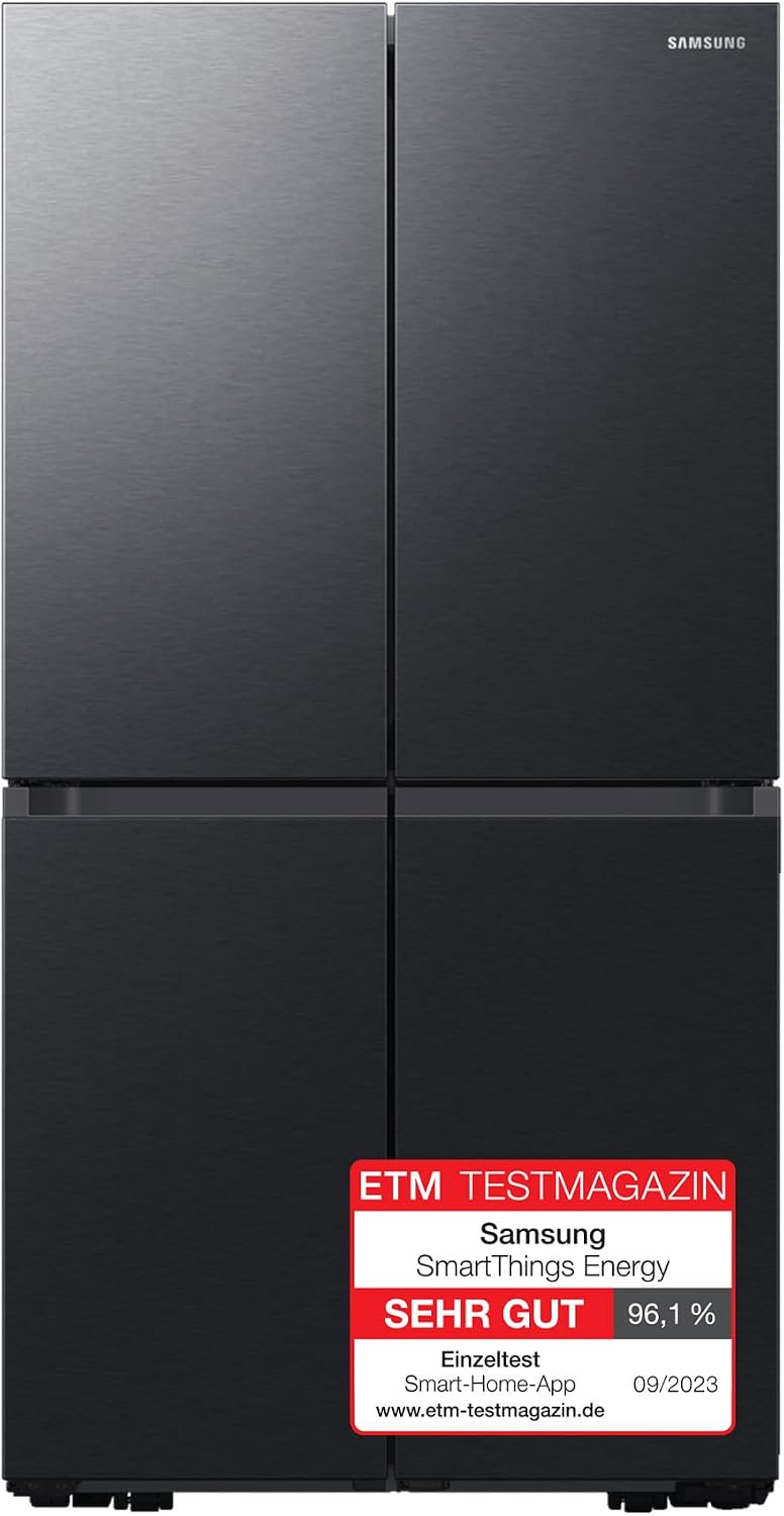 Samsung French-Door-Kühlschrank mit Gefrierfach, RF59C701EB1/EG, 178 cm, 649 l, AI Energy Mode (SmartThings), Auto Ice Maker, No Frost+, Schwarz