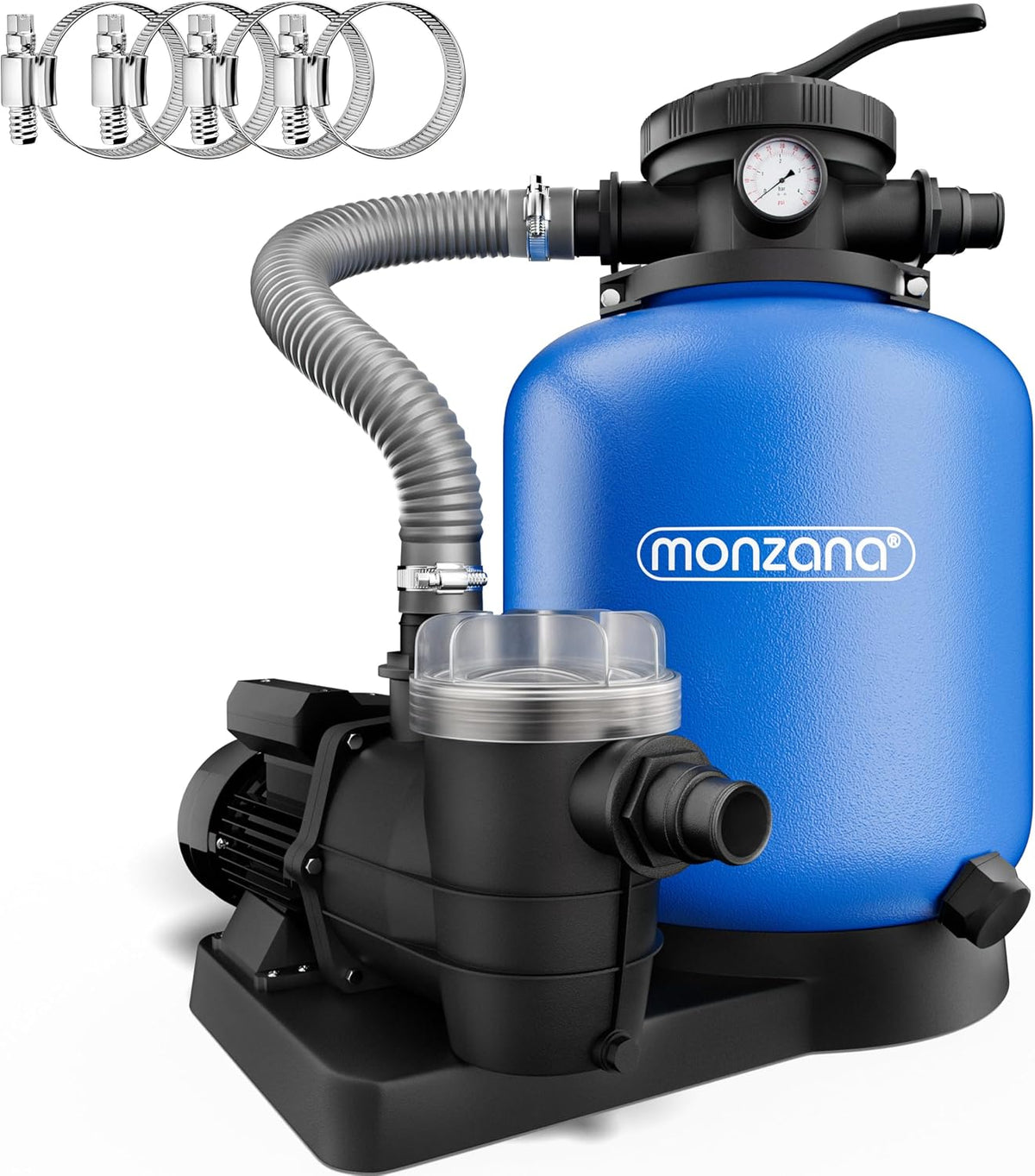 MONZANA Sandfilteranlage Pool SF13K 13.200L/h bis 58.000L