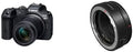 Canon EOS R7 Kamera spiegellose Camera + RF-S 18-150mm F3.5-6.3 is STM Objektiv & Bajonettadapter EF-EOS R für EOS R Systemkameras kompatibel mit EF