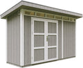 Gartenhaus Premium Qualität 4,3m², L161xW411cm- All-Inclusive-Set mit Boden, M902A Tundra Grey, Bitumen-Dachziegeln