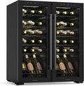 Klarstein Shiraz Weinkühlschrank Schwarz, 36 Flaschen, 2 Zonen