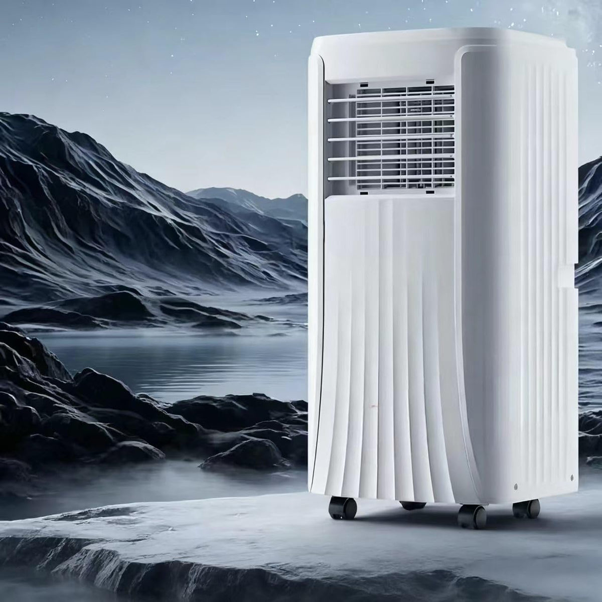 9000 BTU Tragbare Klimaanlage, 3-in-1 AC & Luftentfeuchter für Räume bis zu 28qm, Energieeffiziente Kühlung mit Fernbedienung