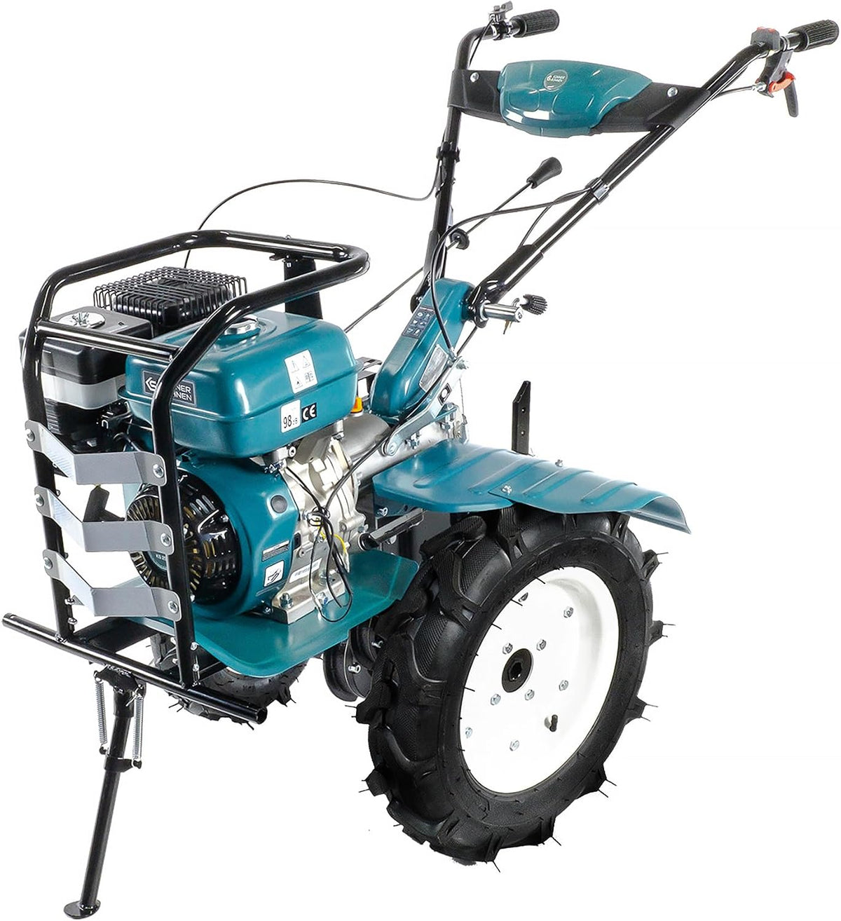 Könner & Söhnen KS 9HP-1350G-3 Benzin Bodenhacke mit Direktantrieb, ≤134 cm Arbeitsbreite, gartenfräse, geschmiedete Säbelfräsen,3 Vorwärtsgänge