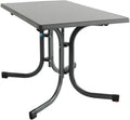 MFG Boulevard-Klapptisch 110x70 cm Gartentisch anthrazit/Schiefer, mit Niveauausgleich, Wetterfest, Platzsparend klappbar