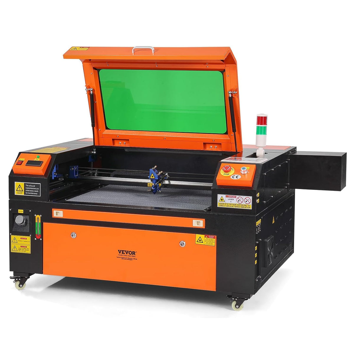 VEVOR 80W CO2-Lasergravierer, 500mm/s Laserschneidmaschine mit 2-Wege-Pass-Air-Assist, 500x700mm, kompatibel mit LightBurn, für Holz, CorelDRAW, Linux